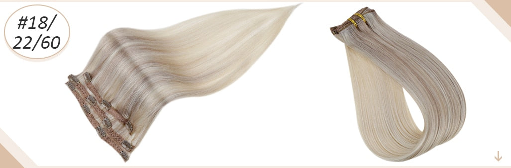 Ombre Color Human Hair Extensions 50 Grams Clip In Hair