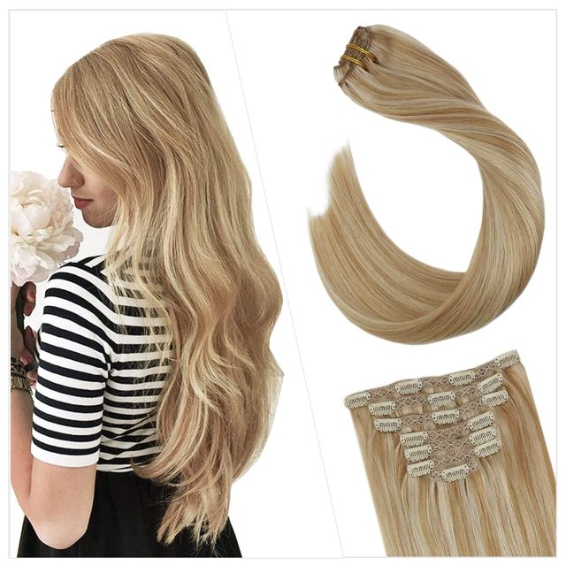 Clip in Human Hair Extensions Full Head 100g | 7 Pieces 100g/7Pcs Set