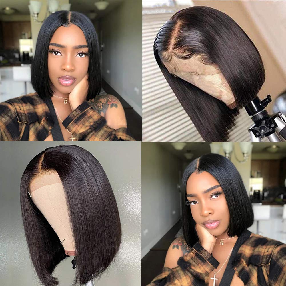 Short BOB Brazilian Remy Straight Human Hair Wig
