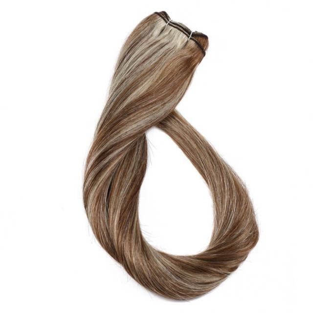 20" Straight Natural Human Hair Extensions Clip in 140g