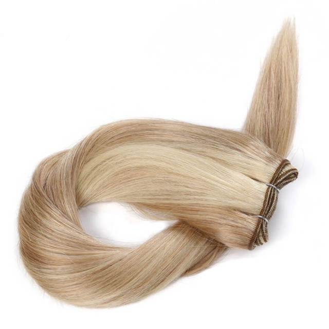 20" Straight Natural Human Hair Extensions Clip in 140g