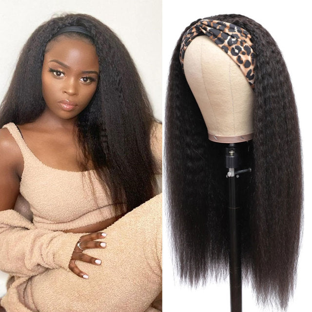 Body Wave Headband Human Hair Headband Wigs