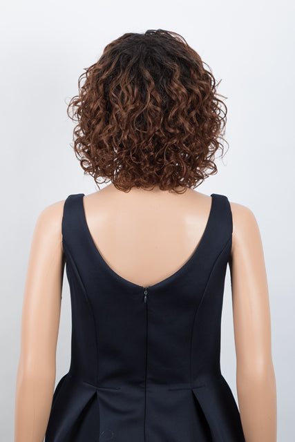 Jerry Curl Short Bob Ombre Colored Human Hair Wigs