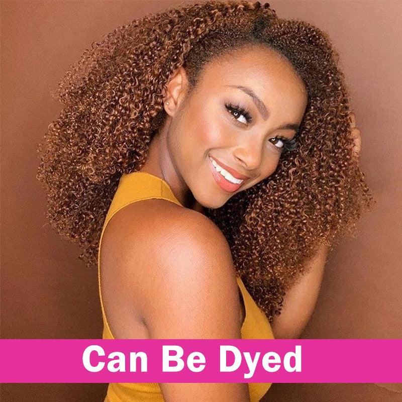 3B 3C Afro Kinky Curly Clip In Hair Extensions Human Hair Full Head Sets