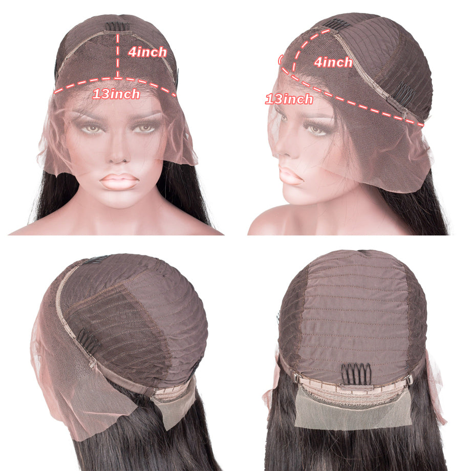 34Inch Long Deep Water Wave HD Lace Frontal Human Hair Wig For Women
