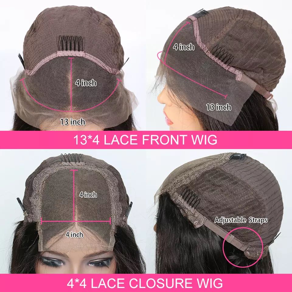 13X4 Body Wave Transparent Lace Frontal Human Hair Wigs