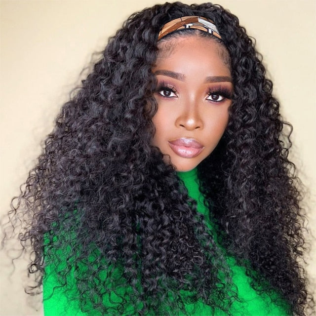 Highlight Water Wave Headband Human Hair Wigs