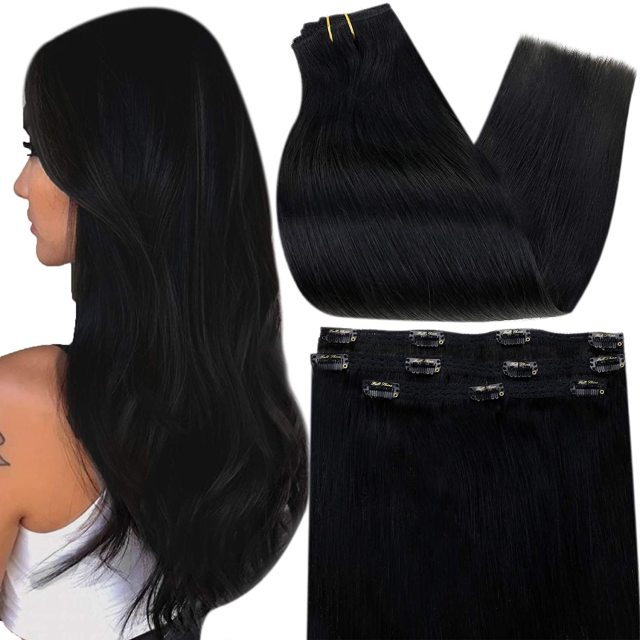 Ombre Color Human Hair Extensions 50 Grams Clip In Hair