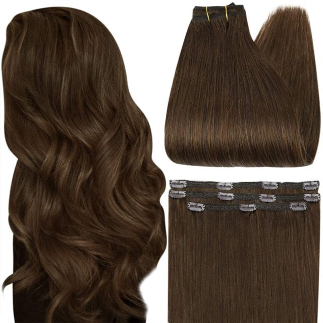 Ombre Color Human Hair Extensions 50 Grams Clip In Hair