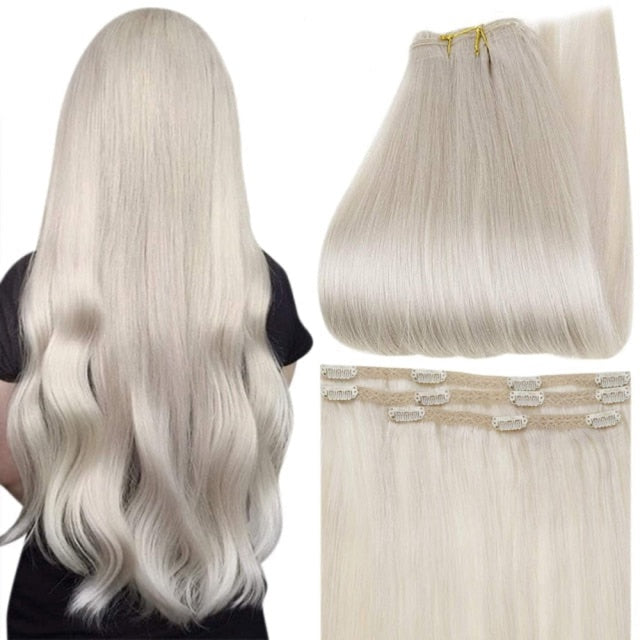 Ombre Color Human Hair Extensions 50 Grams Clip In Hair