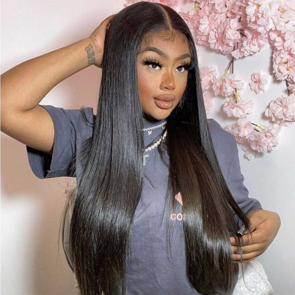 30'' Transparent HD Lace Frontal Human Hair Wig