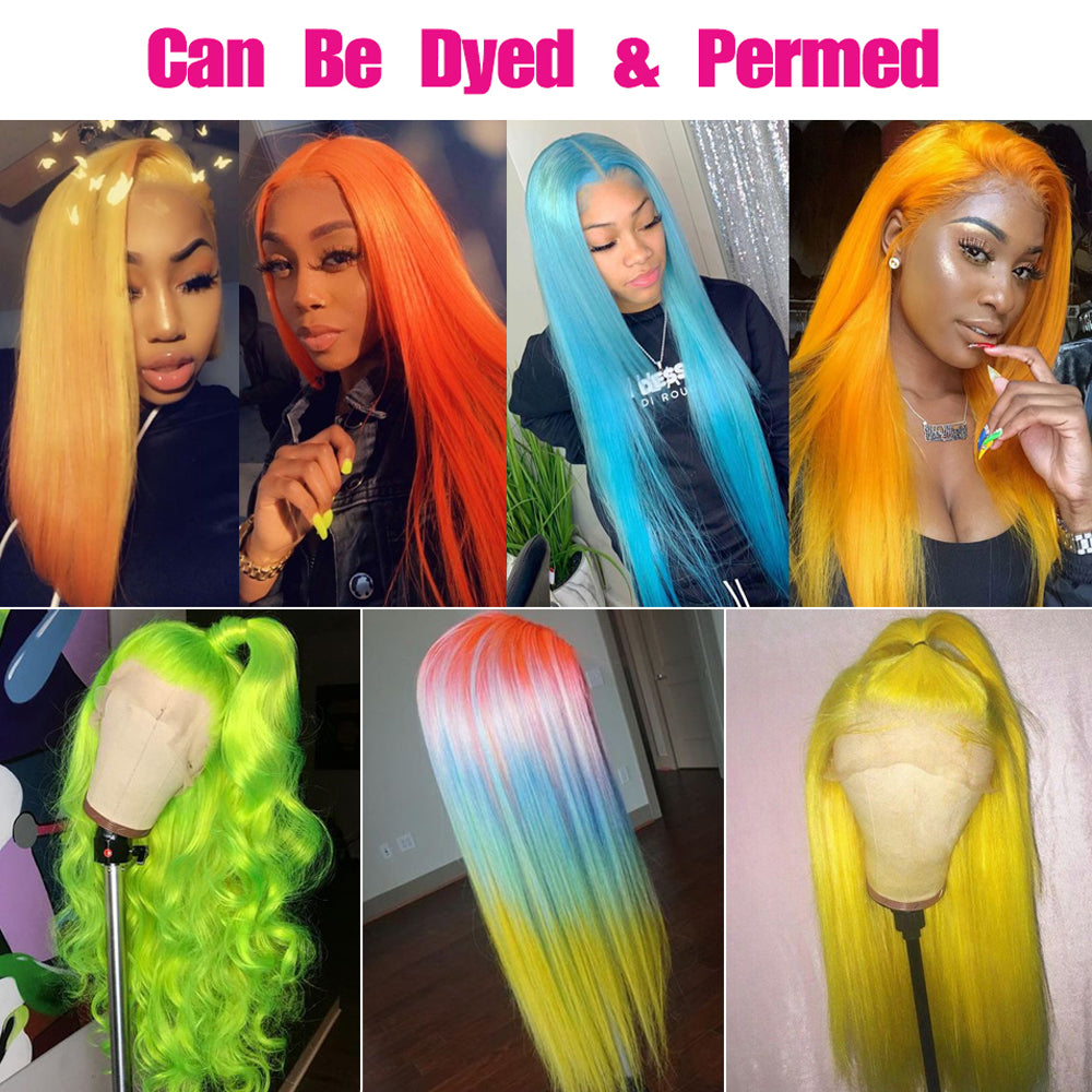 Straight 613 Blonde Brazilian Human Hair Lace Front Wigs |42inch