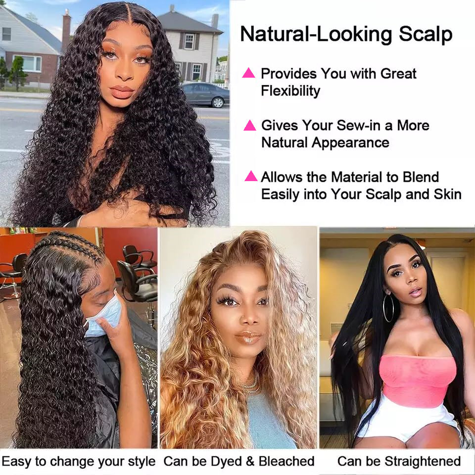 13x4 Deep Wave-Kinky Curly Lace Front Human Hair Wigs