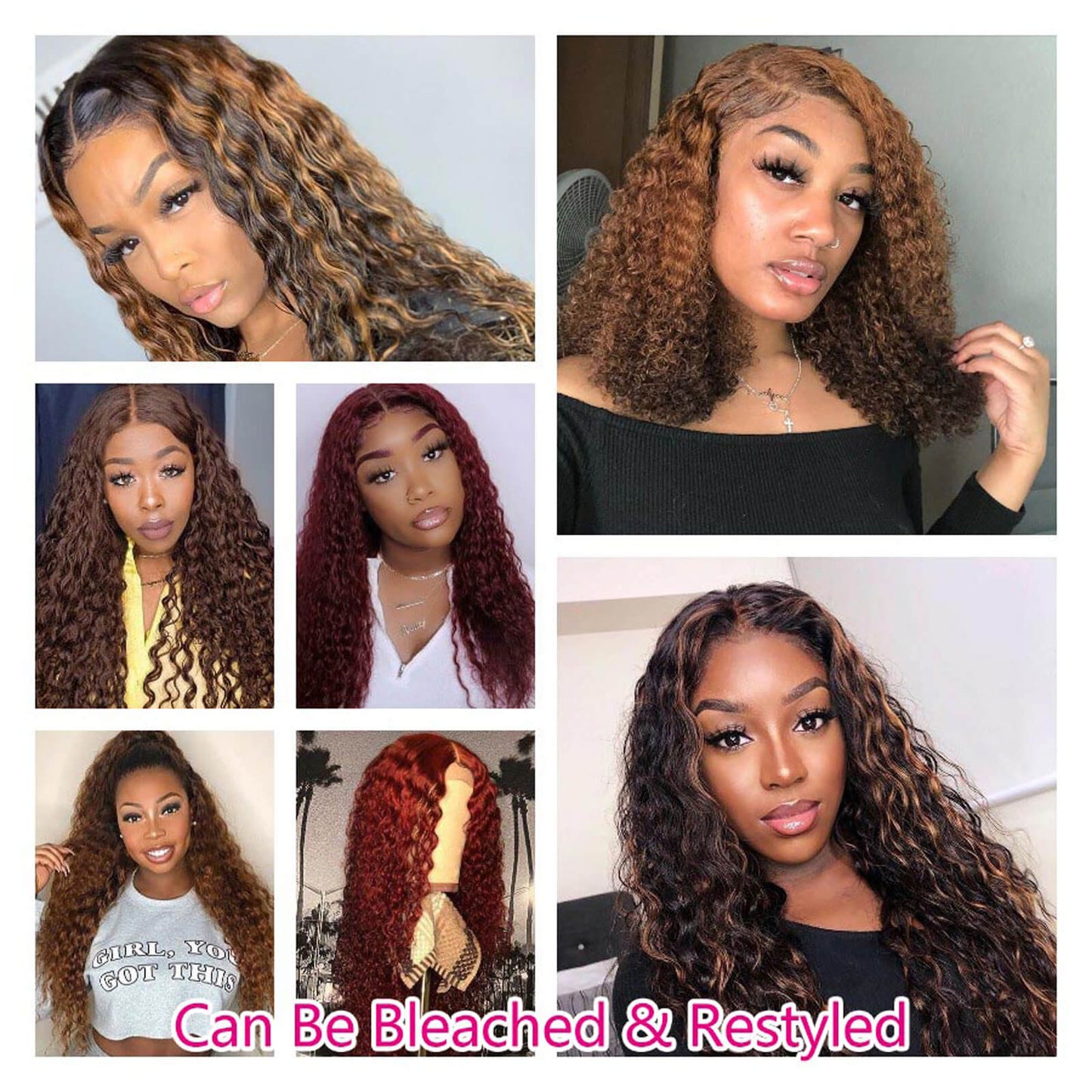 Brazilian Deep Wave 13X6 HD Lace Front Human Hair Wigs