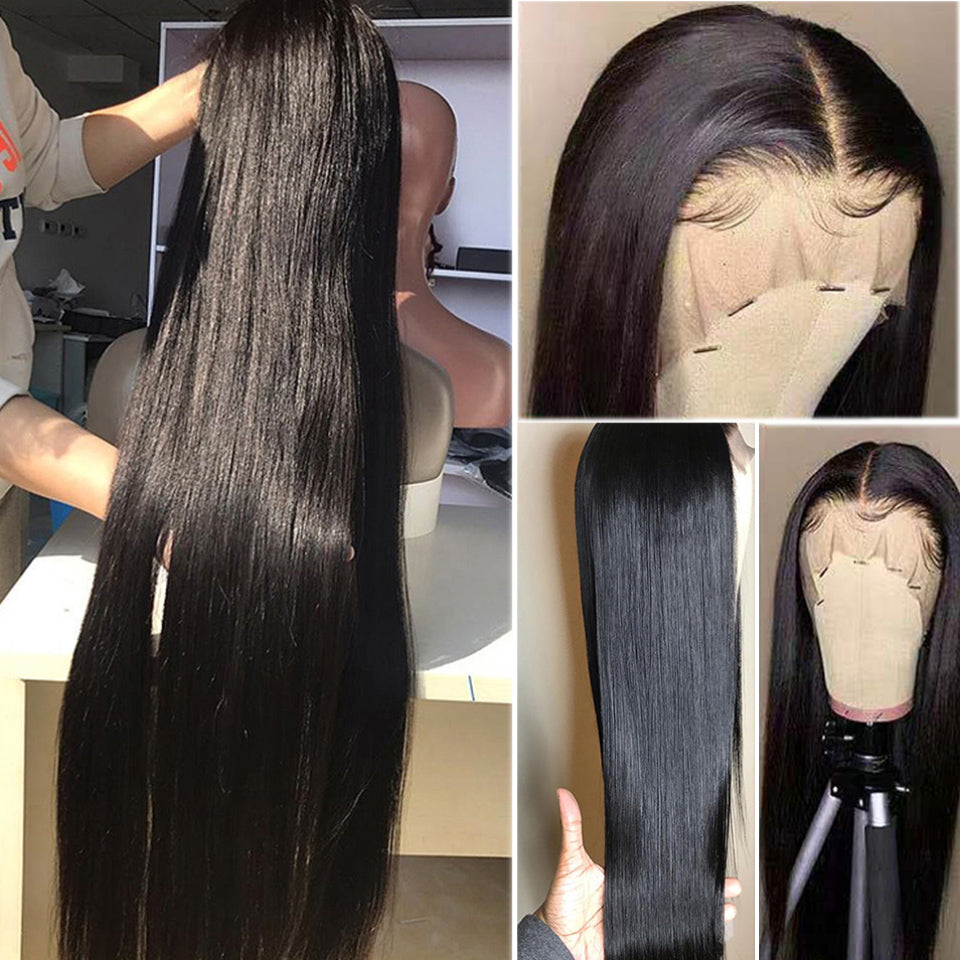 Long Straight 13x4 Lace Front Brazilian Human Hair Wigs 30-40 inch