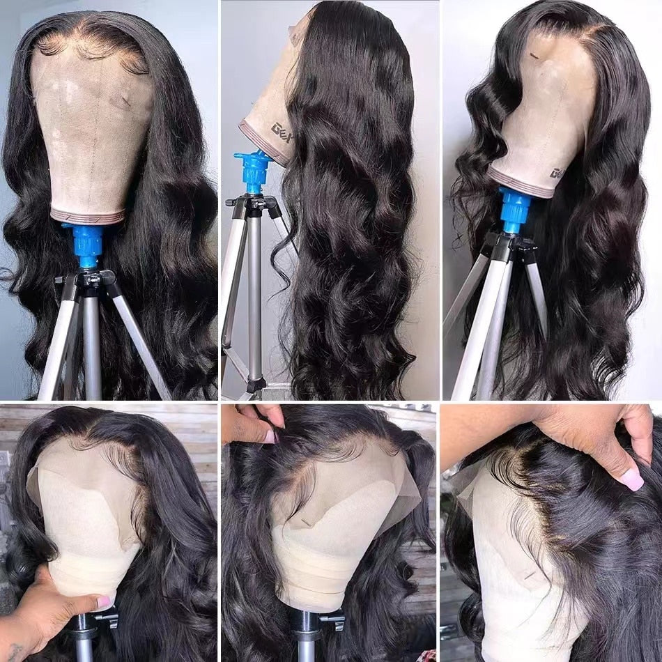 13X4 Body Wave Transparent Lace Frontal Human Hair Wigs