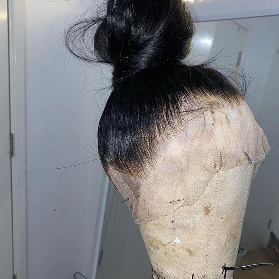 360 FULL HD Lace Straight Human Hair Wigs Pre Plucked With Baby 32inch 30 Inch