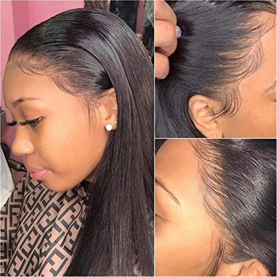 Long Straight 13x4 Lace Front Brazilian Human Hair Wigs 30-40 inch