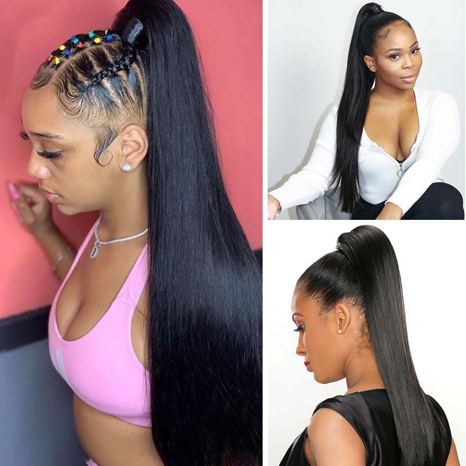 Brazilian Body Wave Pony Tail Clip In Extensions 120g