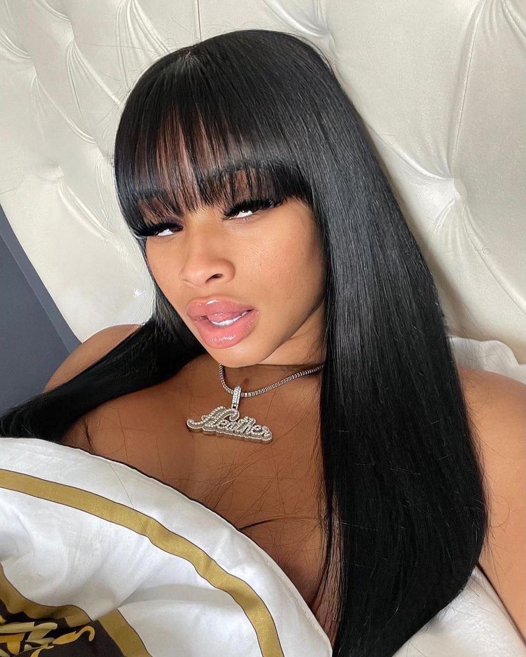 Long Straight 32inch Hair Wig With Fringe Bangs|Silky Hair| Bob Wigs
