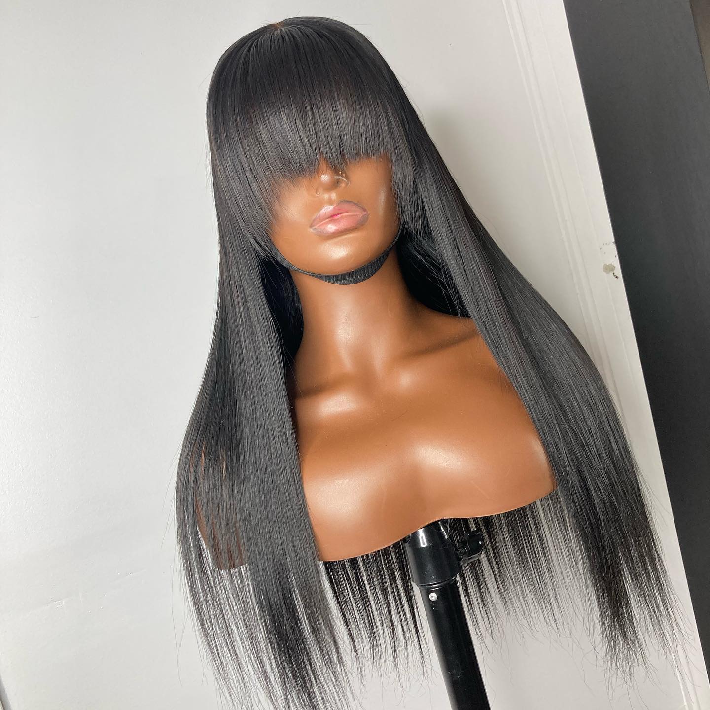 Long Straight 32inch Hair Wig With Fringe Bangs|Silky Hair| Bob Wigs