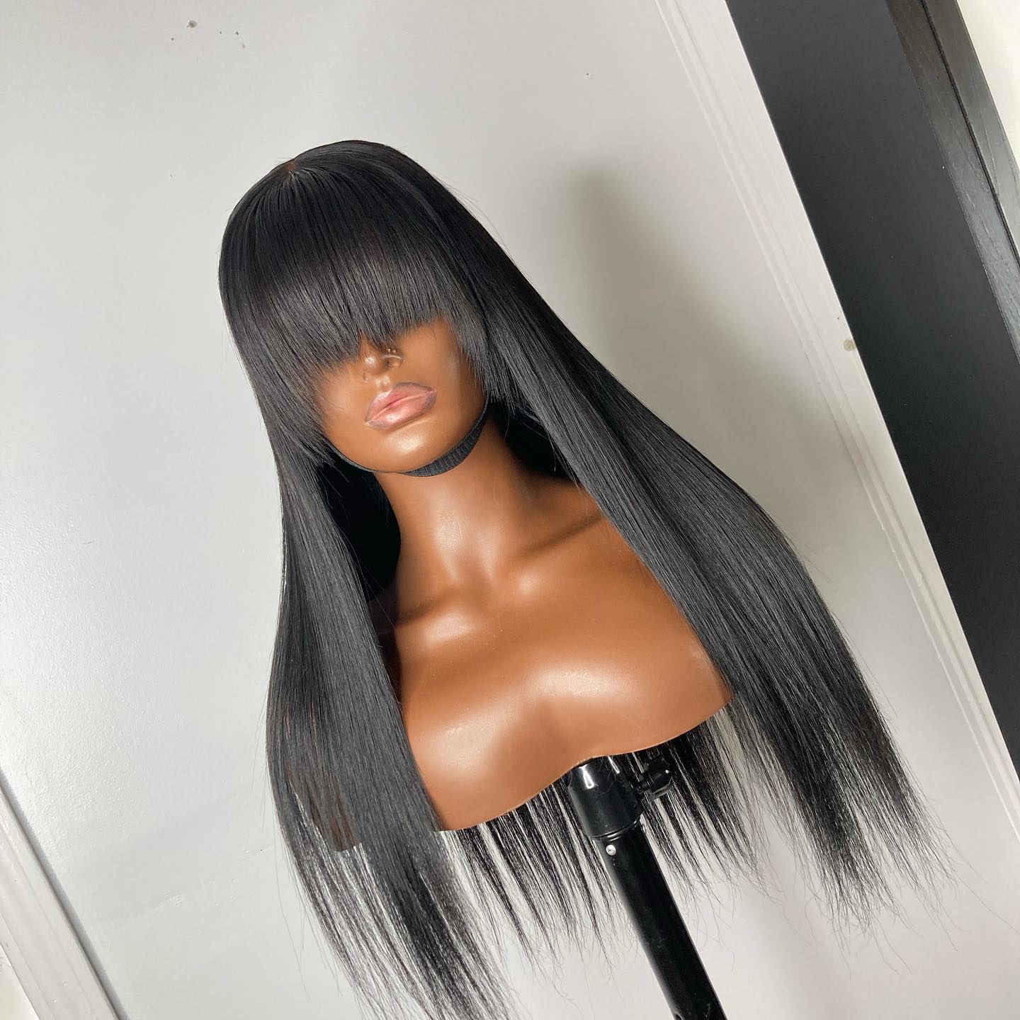 Long Straight 32inch Hair Wig With Fringe Bangs|Silky Hair| Bob Wigs
