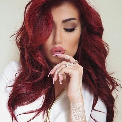 Long Curly Ombre Wine Red Lace Front Wigs|Trending Hair Styles