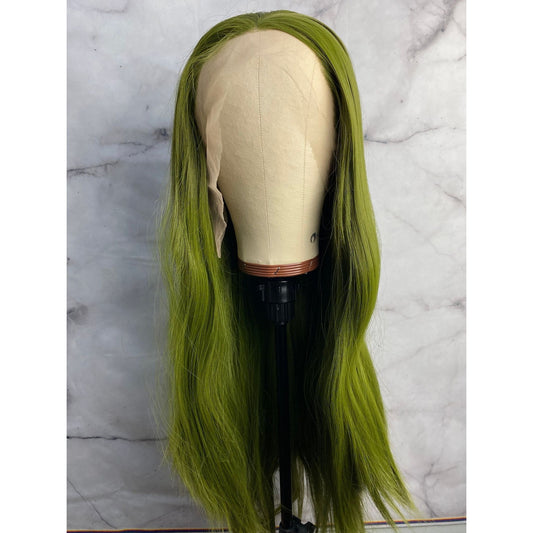 Olive Green Hair Color,Lace Front Wig,Cosplay Wig,Anime Hair Wig,Gothic Wig,Costume Wig