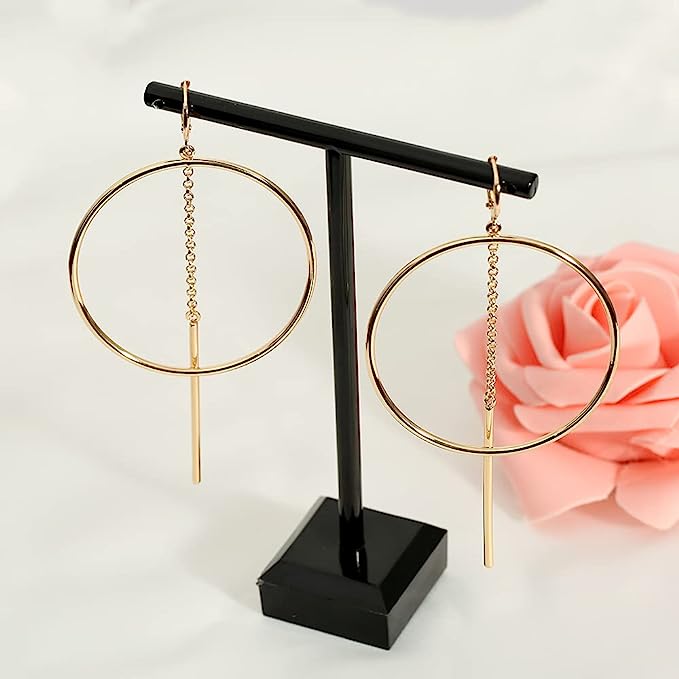 14K gold plated big hoop earrings