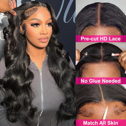 40" Body Wave HD 360 Lace Front Wig-Brazilian Hair