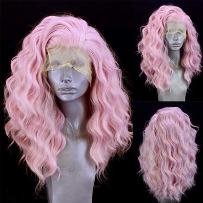 Pink Short Shoulder Length Lace Front Wig