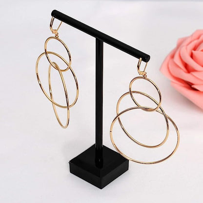 3 Serial Circle Dangle Earrings