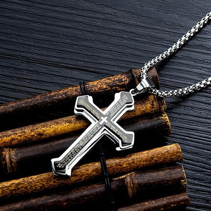 Mens Cross Pendant Necklace