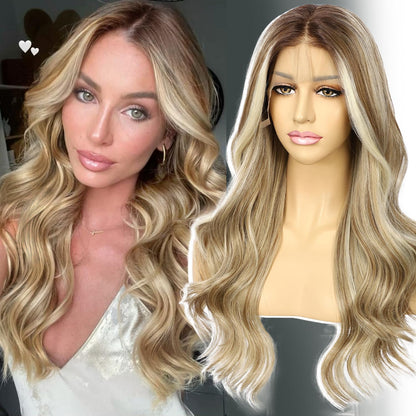 highlight lace front wig
wavy synthetic lace front wig
heat resistant lace front wig
pre-plucked lace wig with baby hair
highlight brown curly wig
ombre blonde lace front wig
natural wave synthetic wig,blonde highlight wigs,wigs for white women
