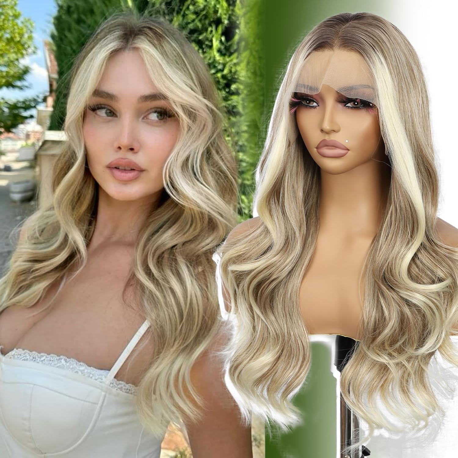 highlight lace front wig
wavy synthetic lace front wig
heat resistant lace front wig
pre-plucked lace wig with baby hair
highlight brown curly wig
ombre blonde lace front wig
natural wave synthetic wig,blonde highlight wigs,wigs for white women