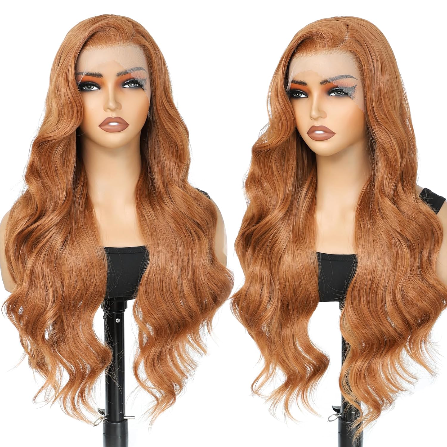 burgundy red lace front wig, deep wine wig long wavy, burgundy synthetic hair wig for women, dark burgundy lace wig
Deep wine burgundy long wavy lace front wig with natural shine and realistic hairline