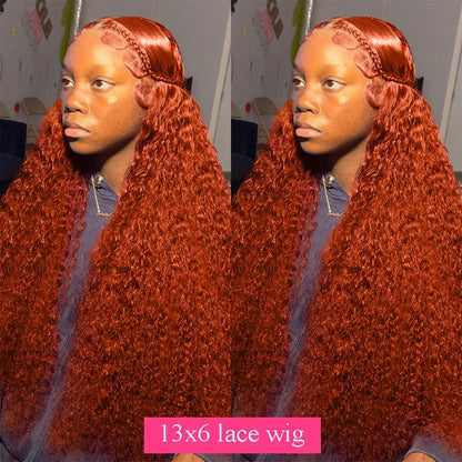 Ginger Copper Human Hair Wig – HD Lace