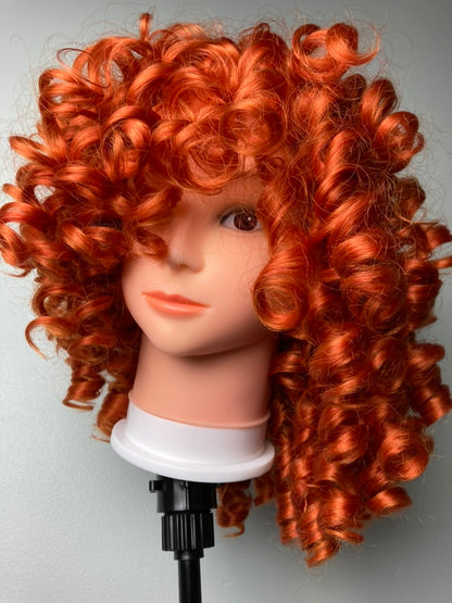 Orange Curly Wigs for Women Orange Copper Bob Wig