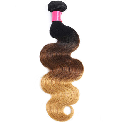 Body Wave Ombre Blonde 1B/#27 Human Hair Weave