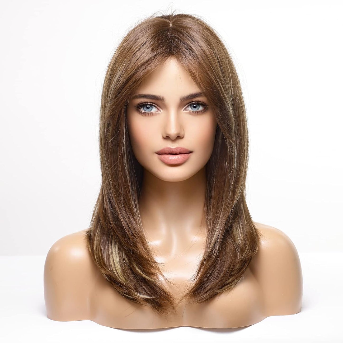 Layered Synthetic Hair Wigs with Bang