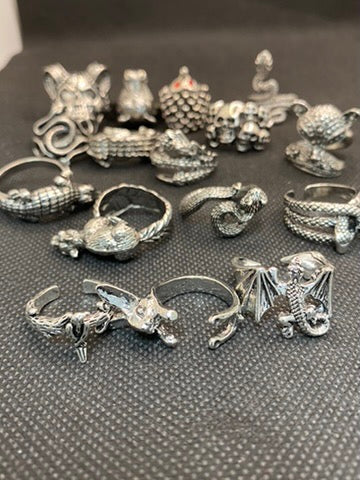 16Pcs Punk Rings Set