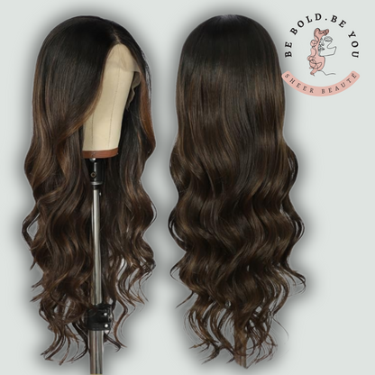 Long Wavy Lace Front Wig – Synthetic Wig