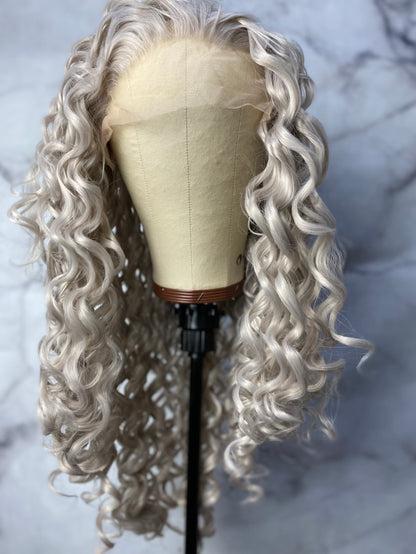 Silver Grey Lace Front  Wig