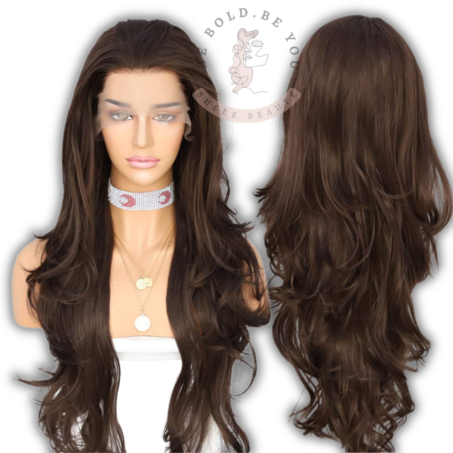 Long Wavy Lace Front Wig – Synthetic Wig