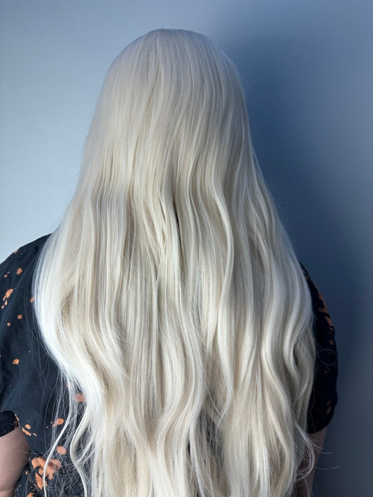 Platinum Blonde WigWhite Blonde Lace Front Wig