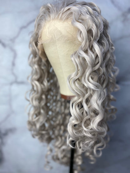 Silver Grey Lace Front  Wig