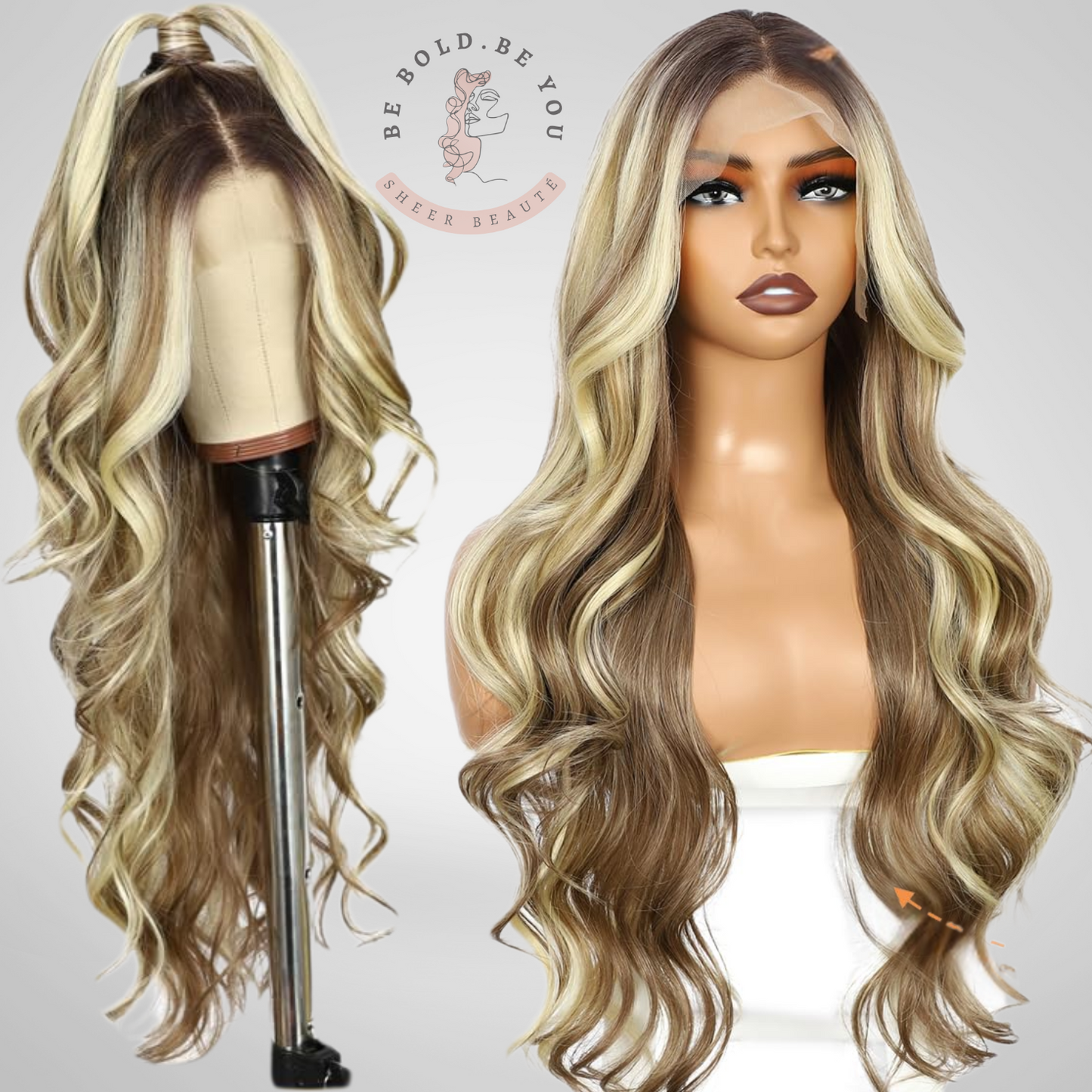 Long Wavy Lace Front Wig – Synthetic Wig