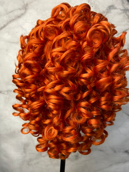 Orange Wig,Bright Copper Hair,Short Bob Wig,Curly Wigs for Women,Short Orange Wig,Wig With Bangs,Costume Wig,Ginger Hair Wig,Drag Queen Wig