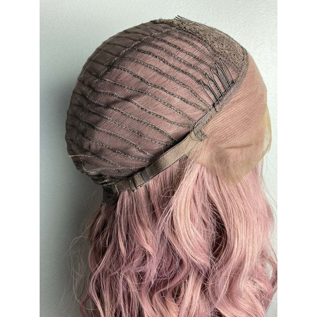 Pink Wig,Dark Pink Wig,Ash Pink Lace Wig,Pastel Pink Wig,Lace Front Pink Wig,Long Lace Front Wig For Women,Drag Performer Wigs,Cosplay Wig