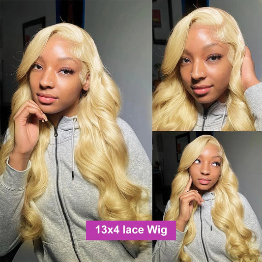 40Inch 613 Body Wave Blonde 13x6 Hd Lace Frontal Human Hair Wig Brazilian Color Water Wave Lace Front Wig For Women 250% Density